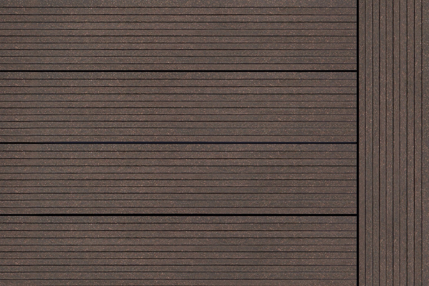 Savadeck Classic Pro Chocolate WPC deske – prikaz razporeda desk in površinske strukture