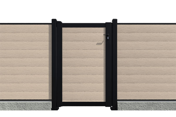 Savadeck kapija Natur Cream – prikaz pešačke kapije