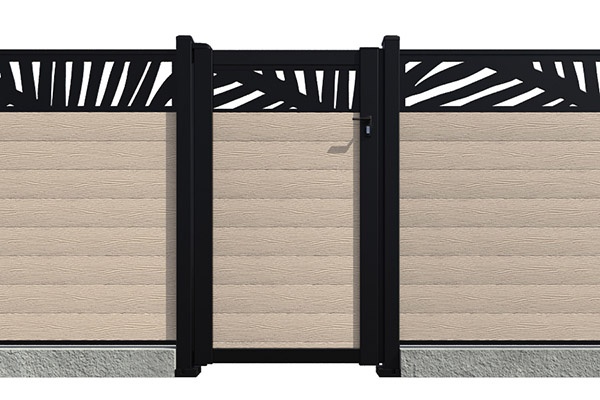 Savadeck kapija Natur sa aplikacijom Cream – prikaz pešačke kapije