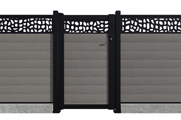 Savadeck kapija Natur sa aplikacijom Patina– prikaz pešačke kapije