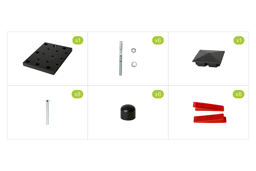 Savadeck set stuba kapije – prikaz seta komponenti