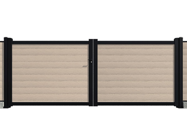 Savadeck kapija Natur Cream – prikaz dvokrilne kapije