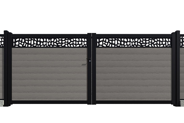 Savadeck kapija Natur sa aplikacijom Patina – prikaz dvokrilne kapije