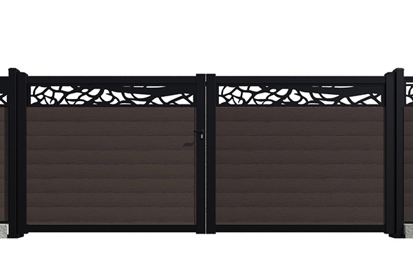 Savadeck kapija Natur sa aplikacijom Chocolate – prikaz dvokrilne kapije