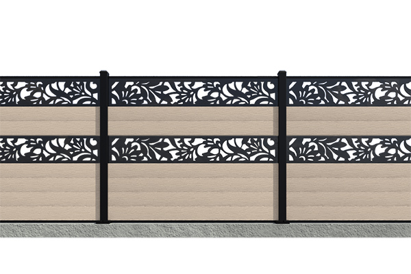 Savadeck Natur ograda sa dve aplikacije Cream – prikaz ograde