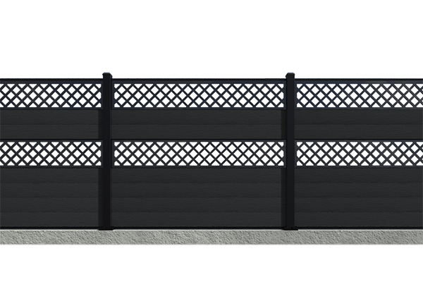 Savadeck Natur ograda sa dve aplikacije Black – prikaz ograde